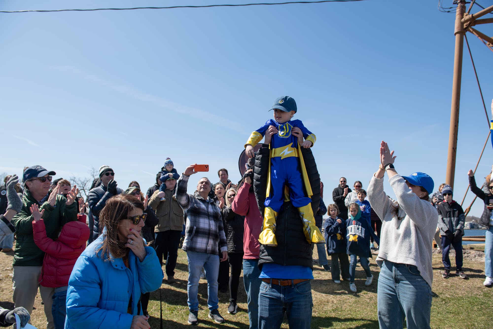 Super JJ saves Marblehead: 4-year-old cancer fighter’s wish day draws hundreds