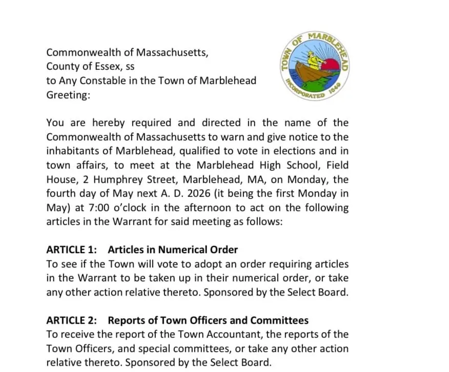 40-article warrant puts MBTA zoning before Marblehead voters for fourth time